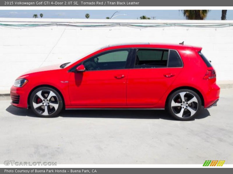 Tornado Red / Titan Black Leather 2015 Volkswagen Golf GTI 4-Door 2.0T SE