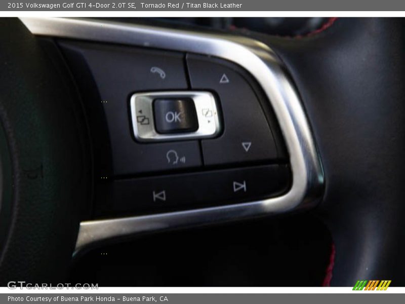 Tornado Red / Titan Black Leather 2015 Volkswagen Golf GTI 4-Door 2.0T SE