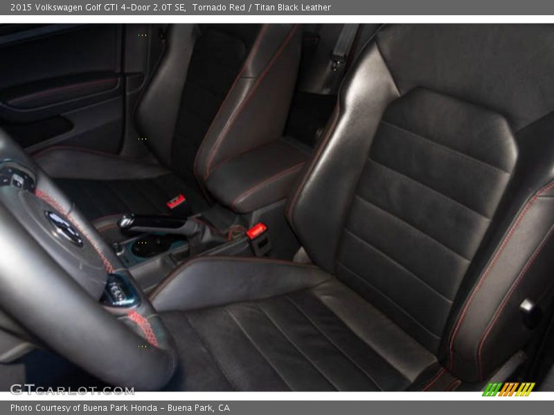 Tornado Red / Titan Black Leather 2015 Volkswagen Golf GTI 4-Door 2.0T SE
