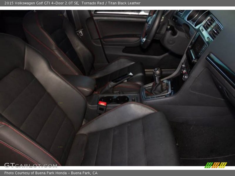 Tornado Red / Titan Black Leather 2015 Volkswagen Golf GTI 4-Door 2.0T SE