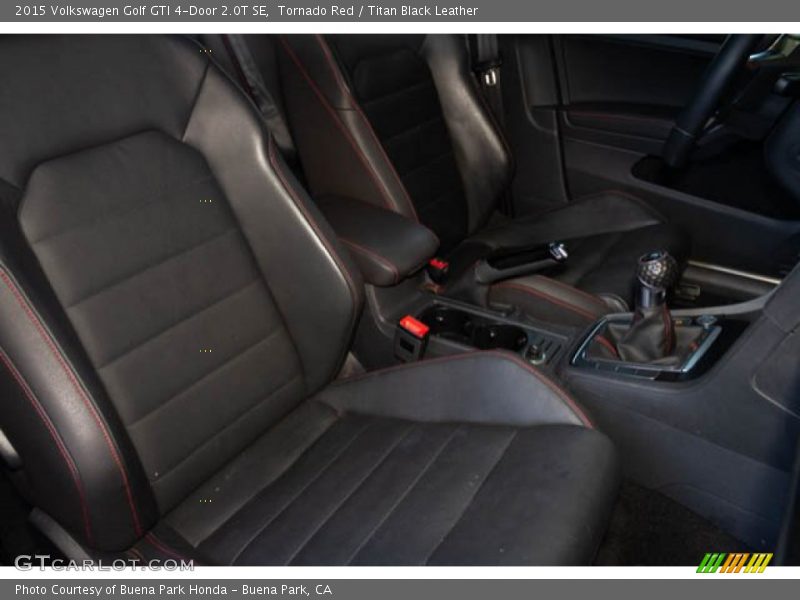 Tornado Red / Titan Black Leather 2015 Volkswagen Golf GTI 4-Door 2.0T SE