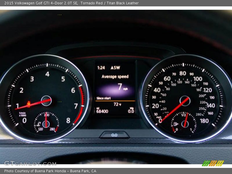 Tornado Red / Titan Black Leather 2015 Volkswagen Golf GTI 4-Door 2.0T SE