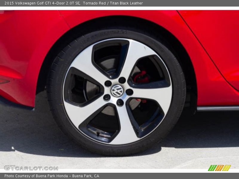 Tornado Red / Titan Black Leather 2015 Volkswagen Golf GTI 4-Door 2.0T SE