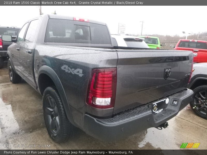 Granite Crystal Metallic / Black/Diesel Gray 2019 Ram 1500 Classic Warlock Crew Cab 4x4