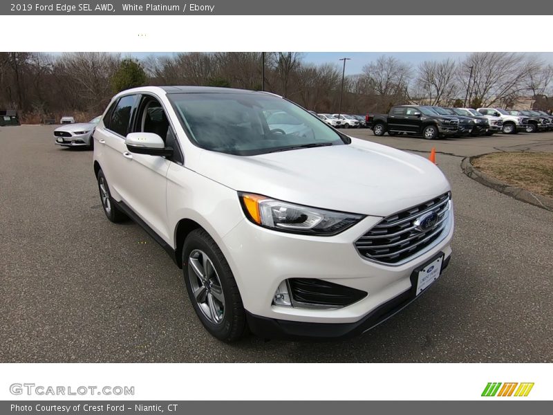 White Platinum / Ebony 2019 Ford Edge SEL AWD