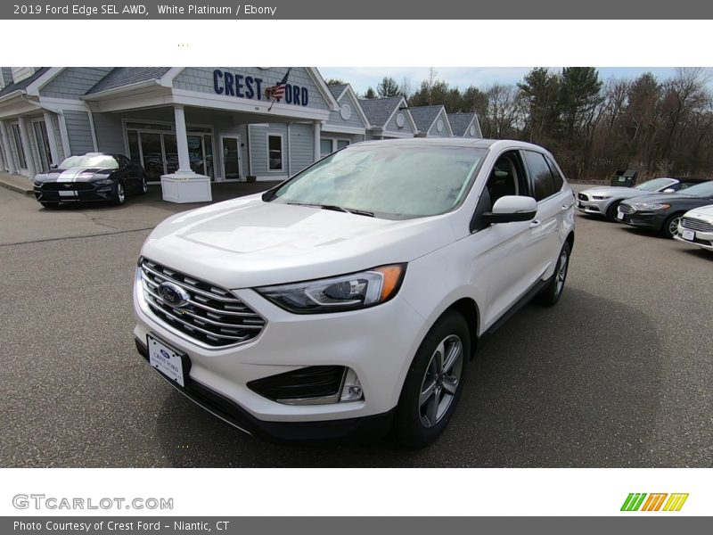 White Platinum / Ebony 2019 Ford Edge SEL AWD