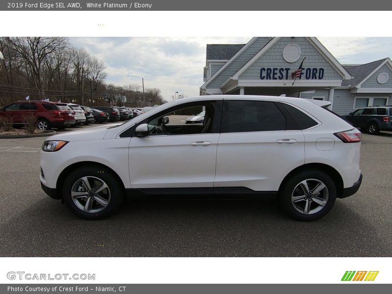 White Platinum / Ebony 2019 Ford Edge SEL AWD
