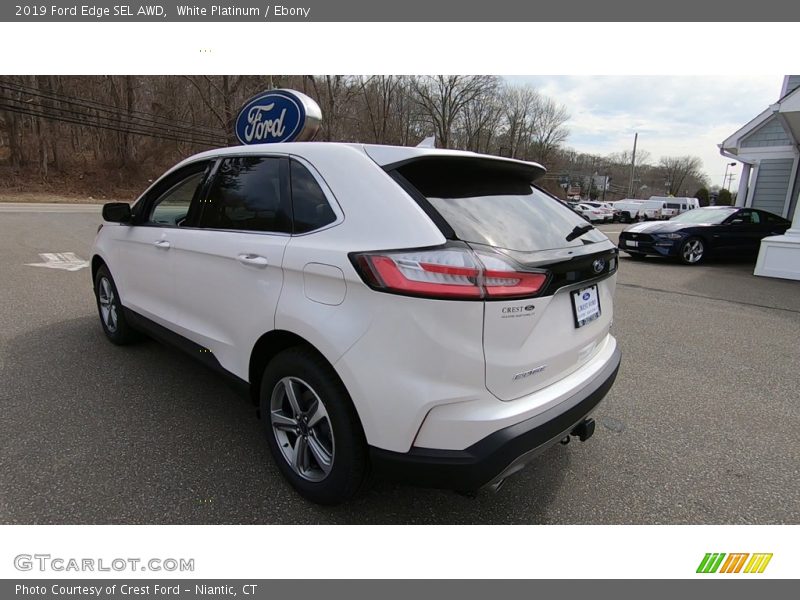 White Platinum / Ebony 2019 Ford Edge SEL AWD