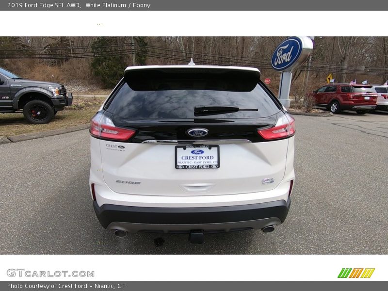 White Platinum / Ebony 2019 Ford Edge SEL AWD