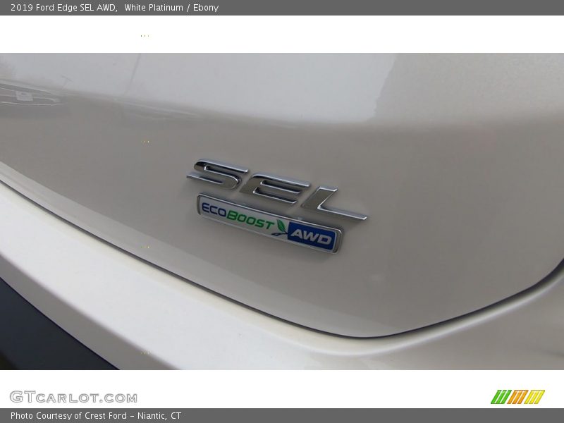 White Platinum / Ebony 2019 Ford Edge SEL AWD