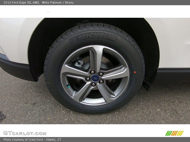 White Platinum / Ebony 2019 Ford Edge SEL AWD