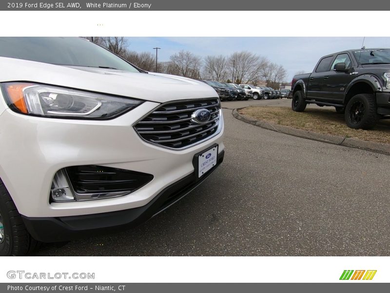 White Platinum / Ebony 2019 Ford Edge SEL AWD