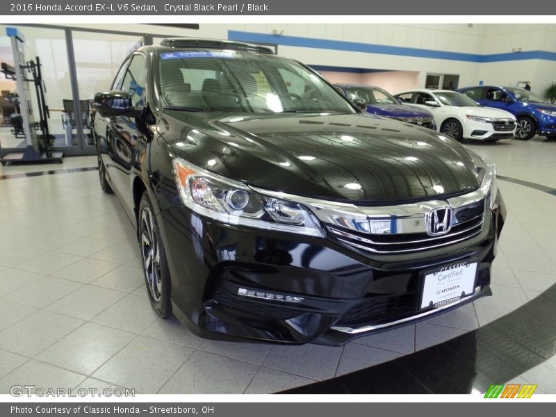 Crystal Black Pearl / Black 2016 Honda Accord EX-L V6 Sedan