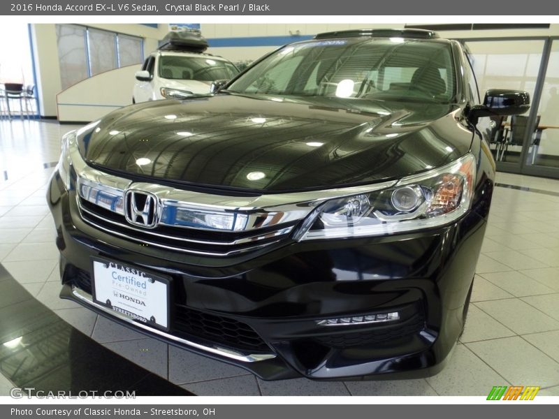 Crystal Black Pearl / Black 2016 Honda Accord EX-L V6 Sedan