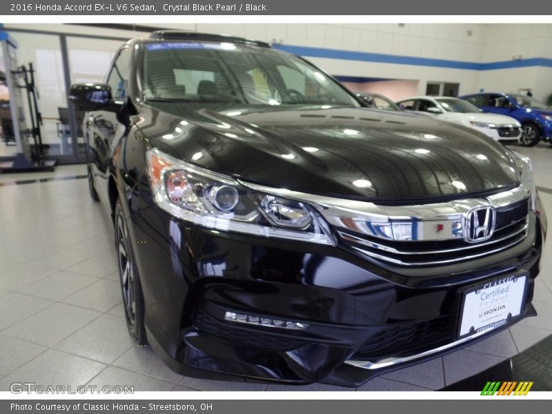 Crystal Black Pearl / Black 2016 Honda Accord EX-L V6 Sedan