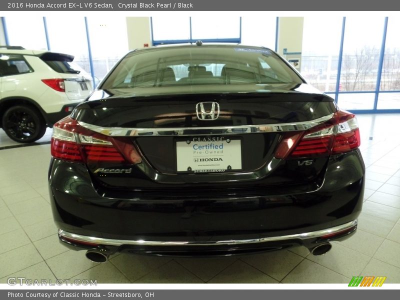Crystal Black Pearl / Black 2016 Honda Accord EX-L V6 Sedan