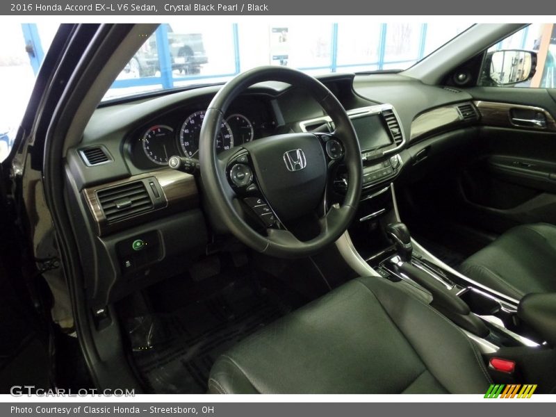 Crystal Black Pearl / Black 2016 Honda Accord EX-L V6 Sedan