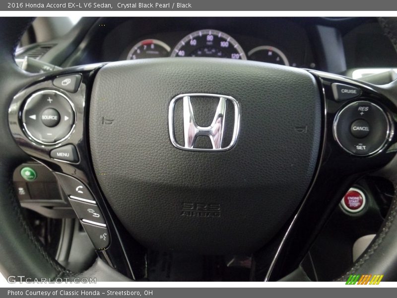 Crystal Black Pearl / Black 2016 Honda Accord EX-L V6 Sedan