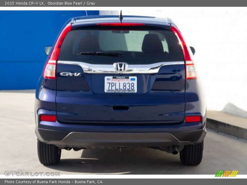 Obsidian Blue Pearl / Gray 2015 Honda CR-V LX