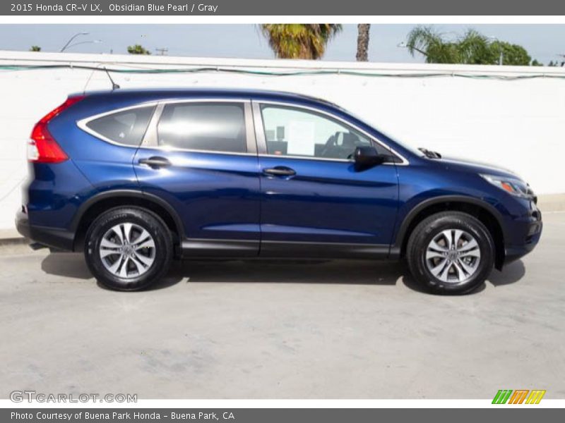 Obsidian Blue Pearl / Gray 2015 Honda CR-V LX