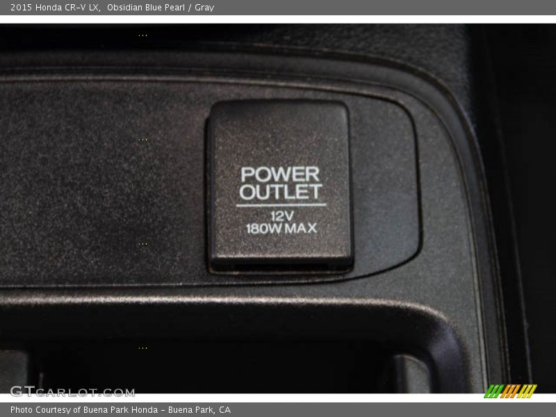 Obsidian Blue Pearl / Gray 2015 Honda CR-V LX