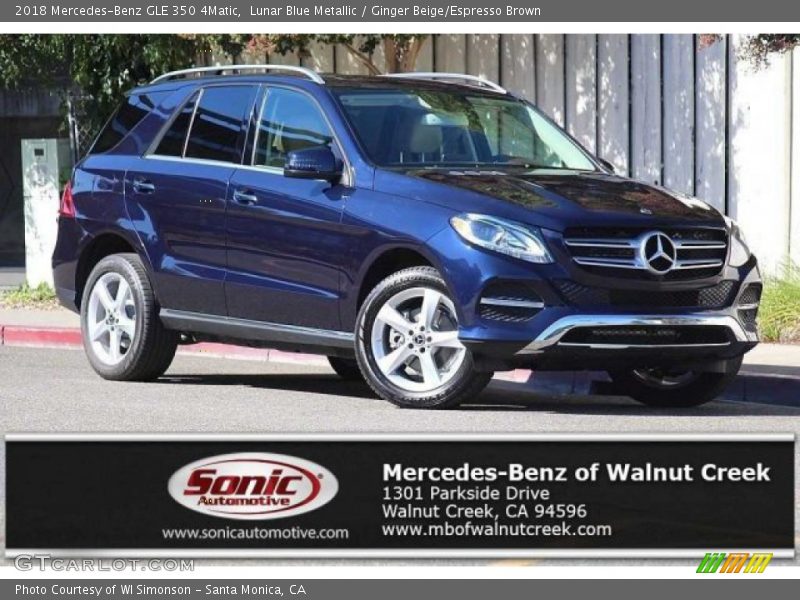 Lunar Blue Metallic / Ginger Beige/Espresso Brown 2018 Mercedes-Benz GLE 350 4Matic