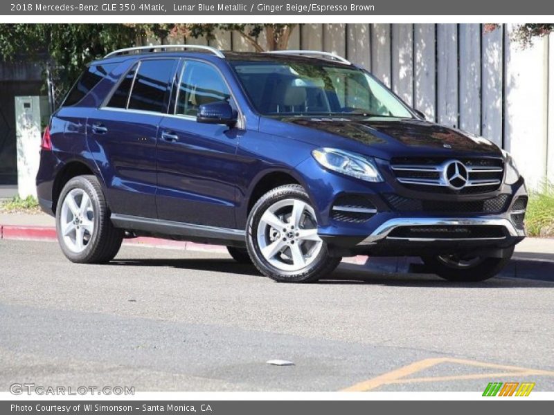 Lunar Blue Metallic / Ginger Beige/Espresso Brown 2018 Mercedes-Benz GLE 350 4Matic