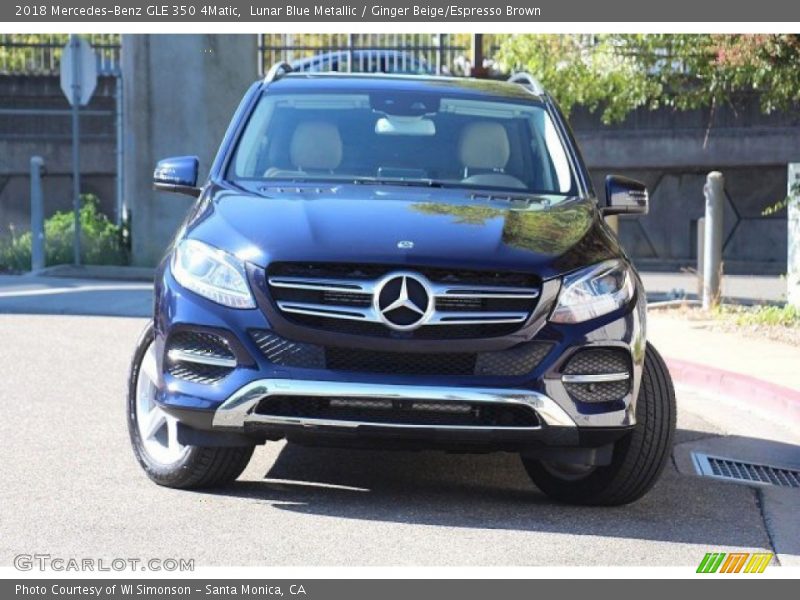 Lunar Blue Metallic / Ginger Beige/Espresso Brown 2018 Mercedes-Benz GLE 350 4Matic