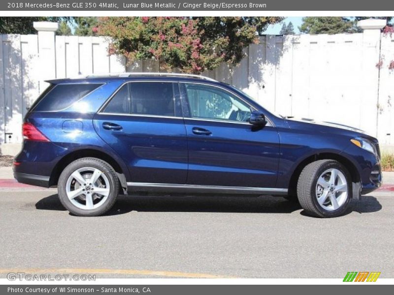 Lunar Blue Metallic / Ginger Beige/Espresso Brown 2018 Mercedes-Benz GLE 350 4Matic