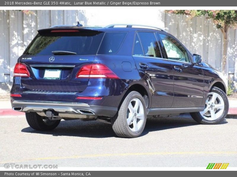 Lunar Blue Metallic / Ginger Beige/Espresso Brown 2018 Mercedes-Benz GLE 350 4Matic