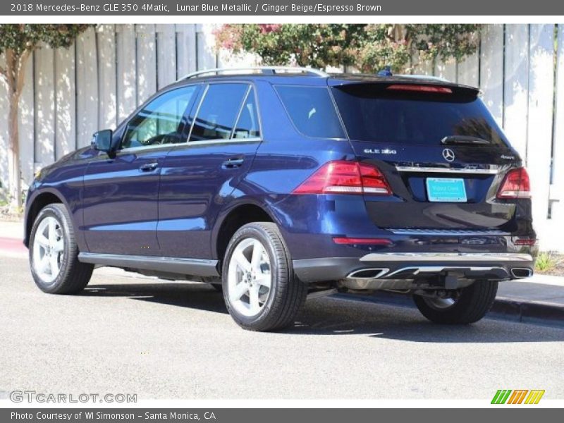 Lunar Blue Metallic / Ginger Beige/Espresso Brown 2018 Mercedes-Benz GLE 350 4Matic