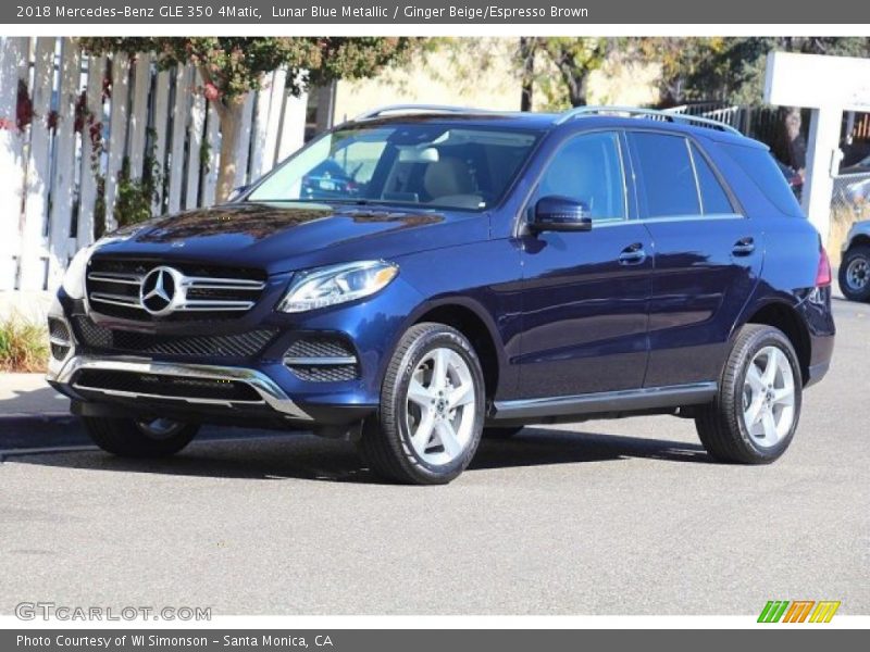 Lunar Blue Metallic / Ginger Beige/Espresso Brown 2018 Mercedes-Benz GLE 350 4Matic