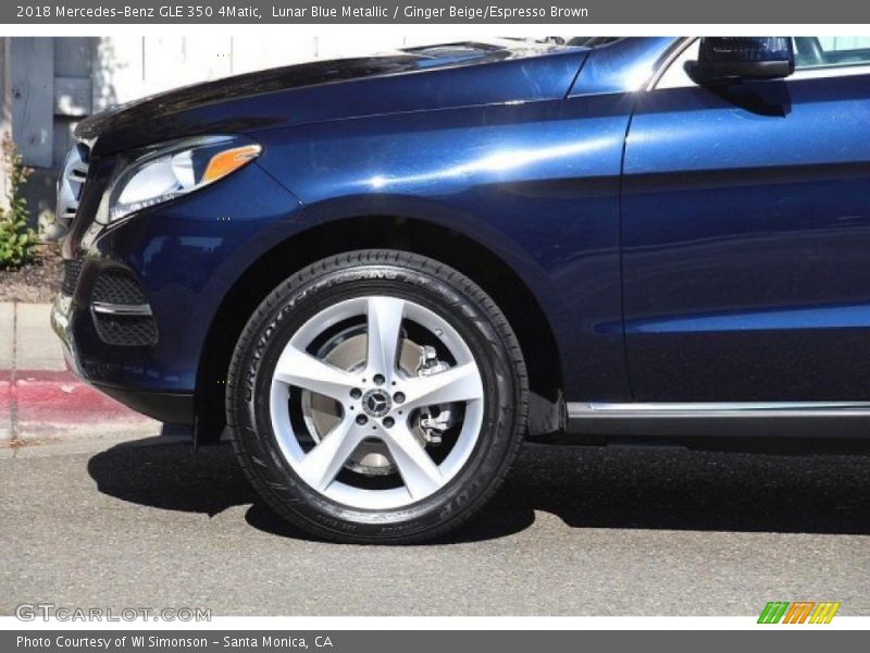Lunar Blue Metallic / Ginger Beige/Espresso Brown 2018 Mercedes-Benz GLE 350 4Matic