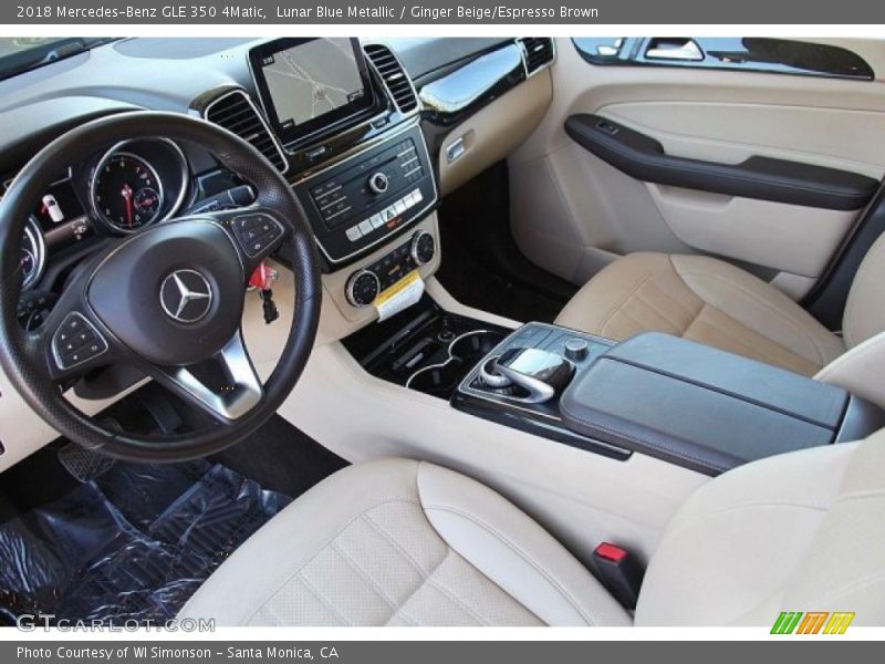 Lunar Blue Metallic / Ginger Beige/Espresso Brown 2018 Mercedes-Benz GLE 350 4Matic