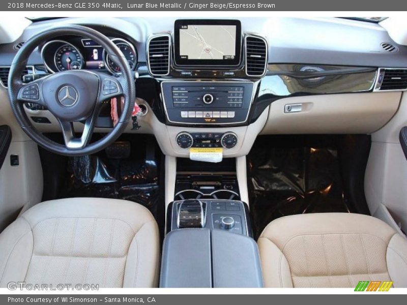 Lunar Blue Metallic / Ginger Beige/Espresso Brown 2018 Mercedes-Benz GLE 350 4Matic