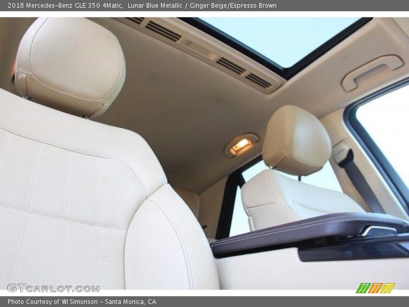 Lunar Blue Metallic / Ginger Beige/Espresso Brown 2018 Mercedes-Benz GLE 350 4Matic