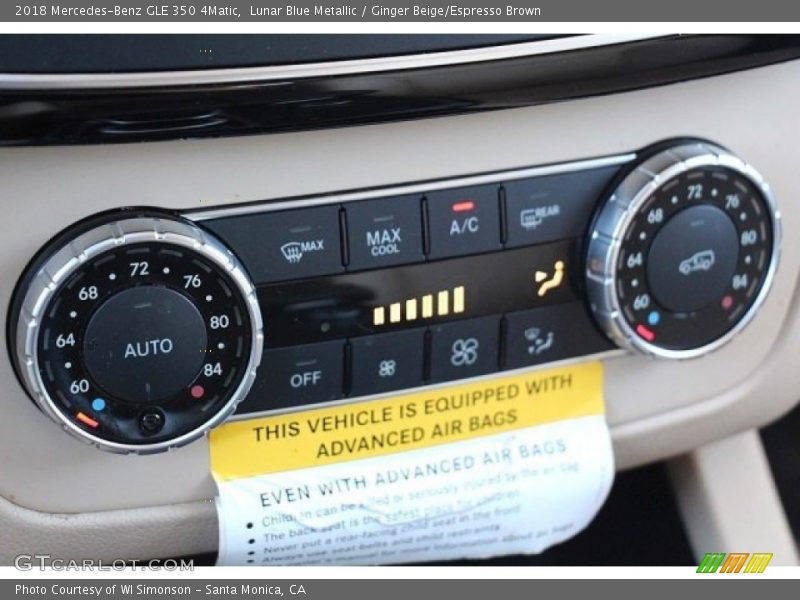 Lunar Blue Metallic / Ginger Beige/Espresso Brown 2018 Mercedes-Benz GLE 350 4Matic