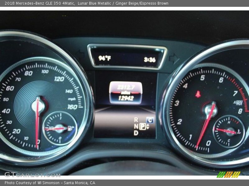 Lunar Blue Metallic / Ginger Beige/Espresso Brown 2018 Mercedes-Benz GLE 350 4Matic