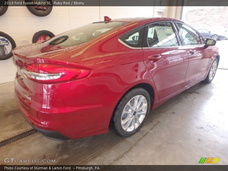 Ruby Red / Ebony 2019 Ford Fusion Hybrid SE