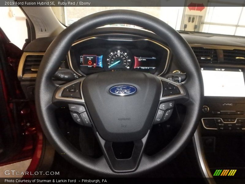 Ruby Red / Ebony 2019 Ford Fusion Hybrid SE