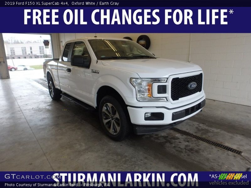 Oxford White / Earth Gray 2019 Ford F150 XL SuperCab 4x4