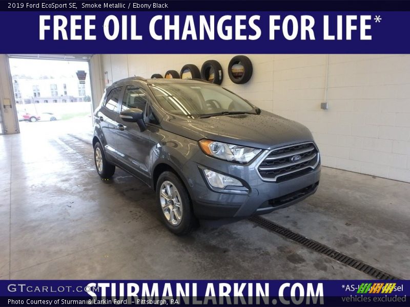 Smoke Metallic / Ebony Black 2019 Ford EcoSport SE