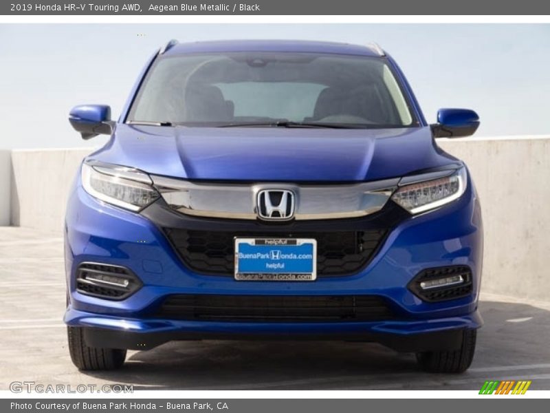 Aegean Blue Metallic / Black 2019 Honda HR-V Touring AWD