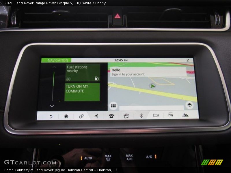 Navigation of 2020 Range Rover Evoque S