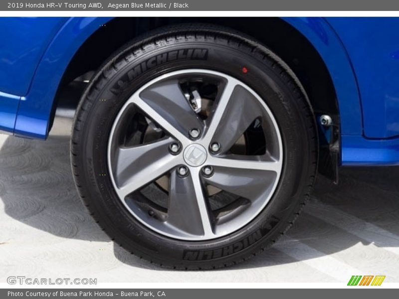 Aegean Blue Metallic / Black 2019 Honda HR-V Touring AWD