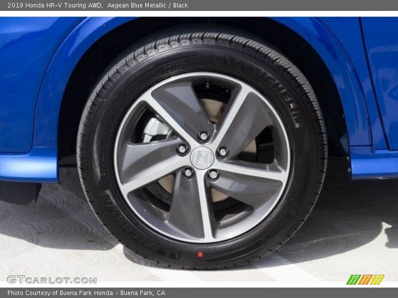 Aegean Blue Metallic / Black 2019 Honda HR-V Touring AWD
