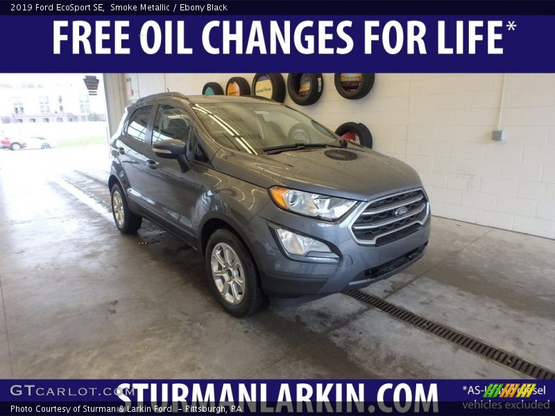 Smoke Metallic / Ebony Black 2019 Ford EcoSport SE