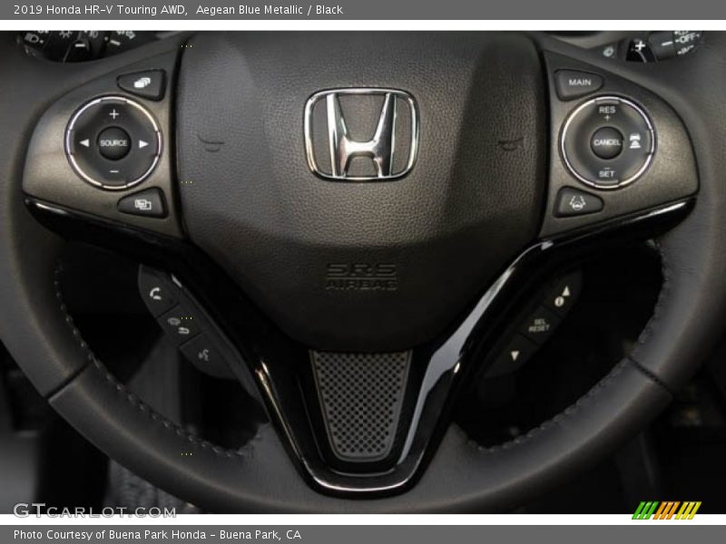 Aegean Blue Metallic / Black 2019 Honda HR-V Touring AWD