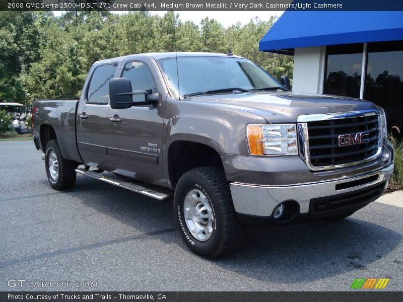 Medium Brown Metallic / Very Dark Cashmere/Light Cashmere 2008 GMC Sierra 2500HD SLT Z71 Crew Cab 4x4