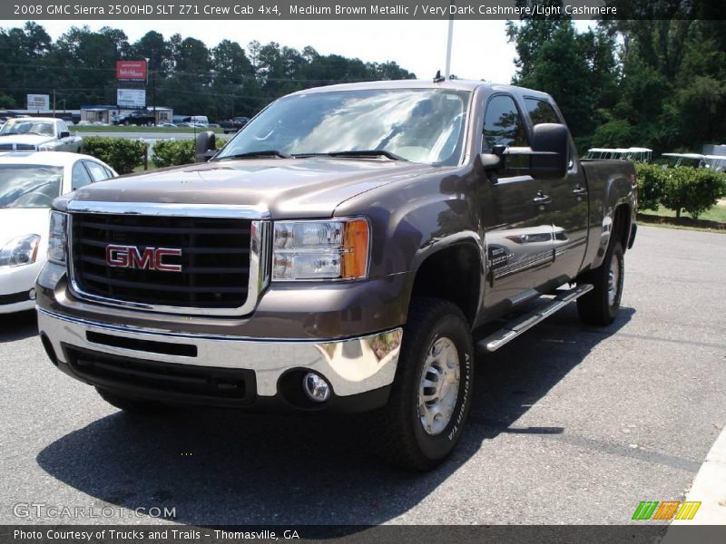 Medium Brown Metallic / Very Dark Cashmere/Light Cashmere 2008 GMC Sierra 2500HD SLT Z71 Crew Cab 4x4